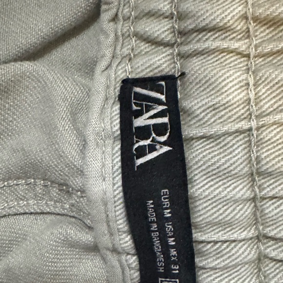 Zara khaki canvas joggers - Picture 3 of 4